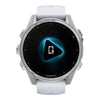 VOGTIME-MONTRES-fēnix® 8 – 43 mm, AMOLED  Sapphire, Acier Silver avec bracelet en silicone blanc - 010-02903-00