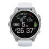 VOGTIME-MONTRES-fēnix® 8 – 43 mm, AMOLED  Sapphire, Acier Silver avec bracelet en silicone blanc - 010-02903-00