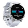 VOGTIME-MONTRES-fēnix® 8 – 43 mm, AMOLED  Sapphire, Acier Silver avec bracelet en silicone blanc - 010-02903-00