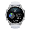 VOGTIME-MONTRES-fēnix® 8 – 43 mm, AMOLED  Sapphire, Acier Silver avec bracelet en silicone blanc - 010-02903-00