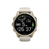 VOGTIME-MONTRES-fēnix® 8 – 43 mm, AMOLED  Sapphire, Soft Gold avec bracelet en silicone gris cendré/grès foncé - 010-02903-11