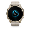 VOGTIME-MONTRES-fēnix® 8 – 43 mm, AMOLED  Sapphire, Soft Gold avec bracelet en silicone gris cendré/grès foncé - 010-02903-40