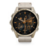 VOGTIME-MONTRES-fēnix® 8 – 43 mm, AMOLED  Sapphire, Soft Gold avec bracelet en silicone gris cendré/grès foncé - 010-02903-40
