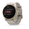 VOGTIME-MONTRES-fēnix® 8 – 43 mm, AMOLED  Sapphire, Soft Gold avec bracelet en silicone gris cendré/grès foncé - 010-02903-40