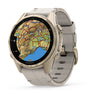 VOGTIME-MONTRES-fēnix® 8 – 43 mm, AMOLED  Sapphire, Soft Gold avec bracelet en silicone gris cendré/grès foncé - 010-02903-40