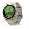 VOGTIME-MONTRES-fēnix® 8 – 43 mm, AMOLED  Sapphire, Soft Gold avec bracelet en silicone gris cendré/grès foncé - 010-02903-40