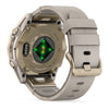 VOGTIME-MONTRES-fēnix® 8 – 43 mm, AMOLED  Sapphire, Soft Gold avec bracelet en silicone gris cendré/grès foncé - 010-02903-40