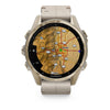 VOGTIME-MONTRES-fēnix® 8 – 43 mm, AMOLED  Sapphire, Soft Gold avec bracelet en silicone gris cendré/grès foncé - 010-02903-40