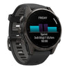VOGTIME-MONTRES-fēnix® 8 – 43 mm, AMOLED  Sapphire, Titane Carbon Gray DLC avec bracelet en silicone noir/gris galet - 010-02903-21