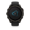 VOGTIME-MONTRES-fēnix® 8 – 47 mm, AMOLED  Sapphire, Titane Carbon Gray DLC avec bracelet en silicone noir/gris galet - 010-02904-21