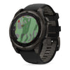 VOGTIME-MONTRES-fēnix® 8 – 47 mm, AMOLED  Sapphire, Titane Carbon Gray DLC avec bracelet en silicone noir/gris galet - 010-02904-21