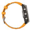 VOGTIME-MONTRES-fēnix® 8 – 47 mm, AMOLED  Sapphire, Titanium avec bracelet en silicone orange/graphite -010-02904-11