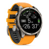 VOGTIME-MONTRES-fēnix® 8 – 47 mm, AMOLED  Sapphire, Titanium avec bracelet en silicone orange/graphite -010-02904-11