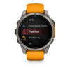 VOGTIME-MONTRES-fēnix® 8 – 47 mm, AMOLED  Sapphire, Titanium avec bracelet en silicone orange/graphite -010-02904-11