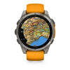 VOGTIME-MONTRES-fēnix® 8 – 47 mm, AMOLED  Sapphire, Titanium avec bracelet en silicone orange/graphite -010-02904-11