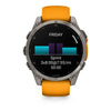 VOGTIME-MONTRES-fēnix® 8 – 47 mm, AMOLED  Sapphire, Titanium avec bracelet en silicone orange/graphite -010-02904-11
