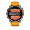 VOGTIME-MONTRES-fēnix® 8 – 47 mm, AMOLED  Sapphire, Titanium avec bracelet en silicone orange/graphite -010-02904-11