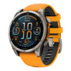 VOGTIME-MONTRES-fēnix® 8 – 47 mm, AMOLED  Sapphire, Titanium avec bracelet en silicone orange/graphite -010-02904-11