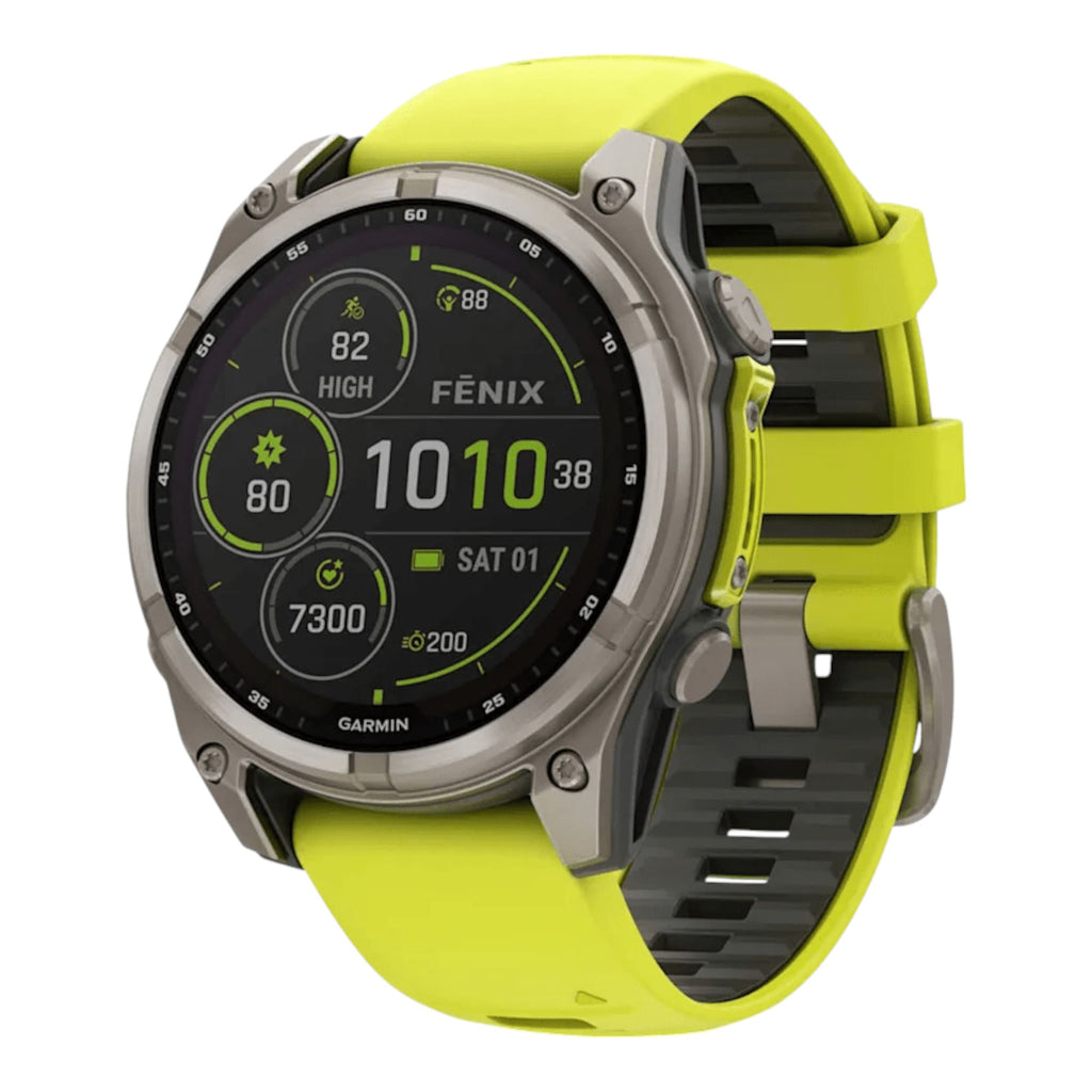 VOGTIME-MONTRES-fēnix® 8 – 47 mm, Sapphire, Titanium avec bracelet en silicone jaune/graphite - 010-02906-21
