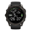 VOGTIME-MONTRES-fēnix® 8 – 51 mm, AMOLED Sapphire, Titane Carbon Gray DLC avec bracelet en silicone noir/gris galet - 010-02905-21