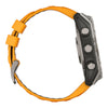 VOGTIME-MONTRES-fēnix® 8 – 51 mm, AMOLED  Sapphire, Titanium avec bracelet en silicone orange/graphite - 010-02905-11