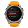 VOGTIME-MONTRES-fēnix® 8 – 51 mm, AMOLED  Sapphire, Titanium avec bracelet en silicone orange/graphite - 010-02905-11