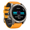VOGTIME-MONTRES-fēnix® 8 – 51 mm, AMOLED  Sapphire, Titanium avec bracelet en silicone orange/graphite - 010-02905-11