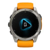 VOGTIME-MONTRES-fēnix® 8 – 51 mm, AMOLED  Sapphire, Titanium avec bracelet en silicone orange/graphite - 010-02905-11