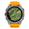 VOGTIME-MONTRES-fēnix® 8 – 51 mm, AMOLED  Sapphire, Titanium avec bracelet en silicone orange/graphite - 010-02905-11
