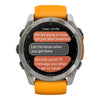 VOGTIME-MONTRES-fēnix® 8 – 51 mm, AMOLED  Sapphire, Titanium avec bracelet en silicone orange/graphite - 010-02905-11