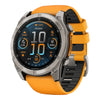 VOGTIME-MONTRES-fēnix® 8 – 51 mm, AMOLED  Sapphire, Titanium avec bracelet en silicone orange/graphite - 010-02905-11