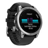 VOGTIME-MONTRES-fēnix® E – 47 mm, AMOLED  Acier Silver avec bracelet en silicone graphite - 010-03025-00