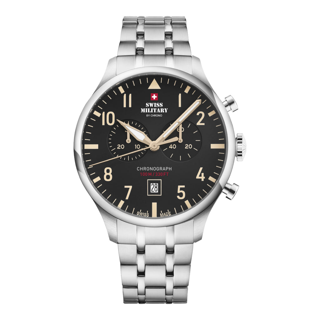 VOGTIME-SWISS-MILITARY-BY-CHRONO-QUARTZ CHRONOGRAPH WATCHES - SM34098.04