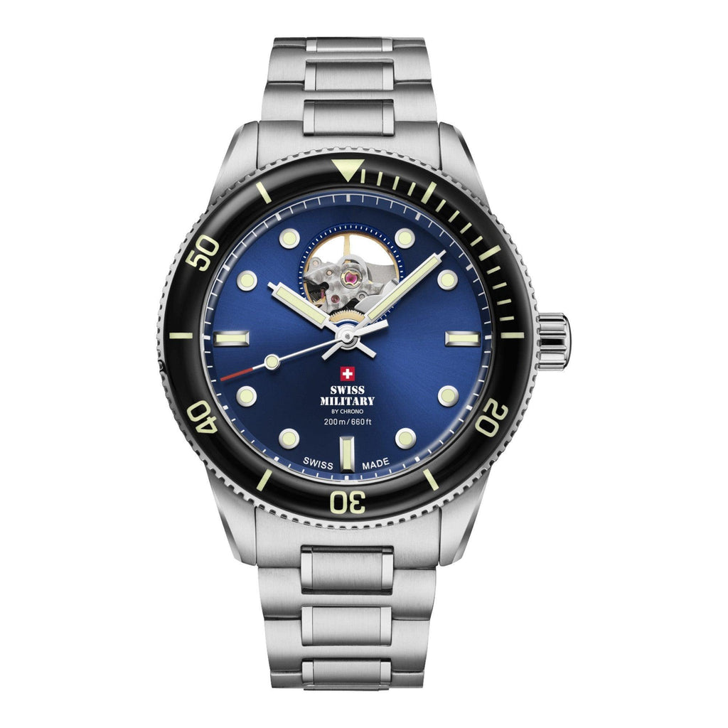 VOGTIME-SWISS-MILITARY-BY-CHRONO-SPECIAL EDITIONS - AUTOMATIC- 41.5 mm - 200m - coeur ouvert - SMA34106.12