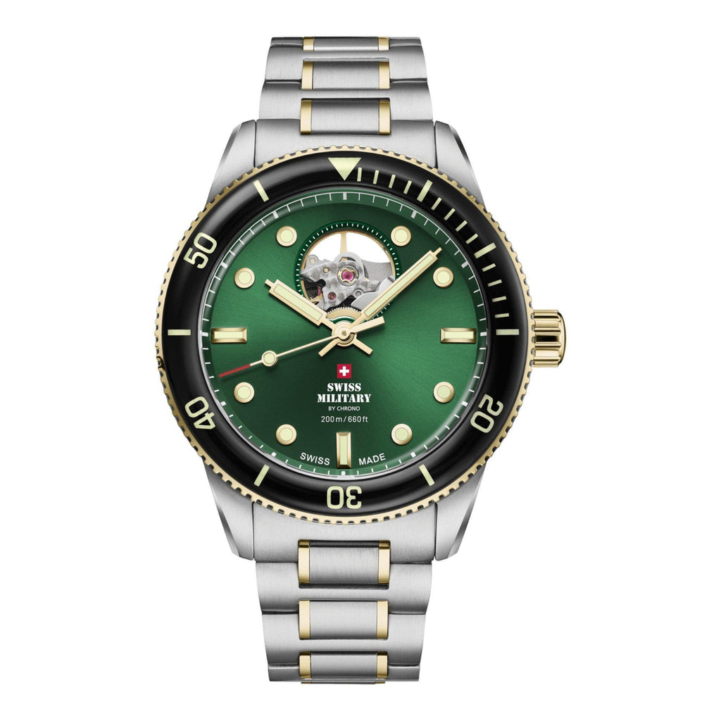VOGTIME-SWISS-MILITARY-BY-CHRONO-SPECIAL EDITIONS - AUTOMATIC- 41.5 mm - 200m - coeur ouvert - SMA34106.13