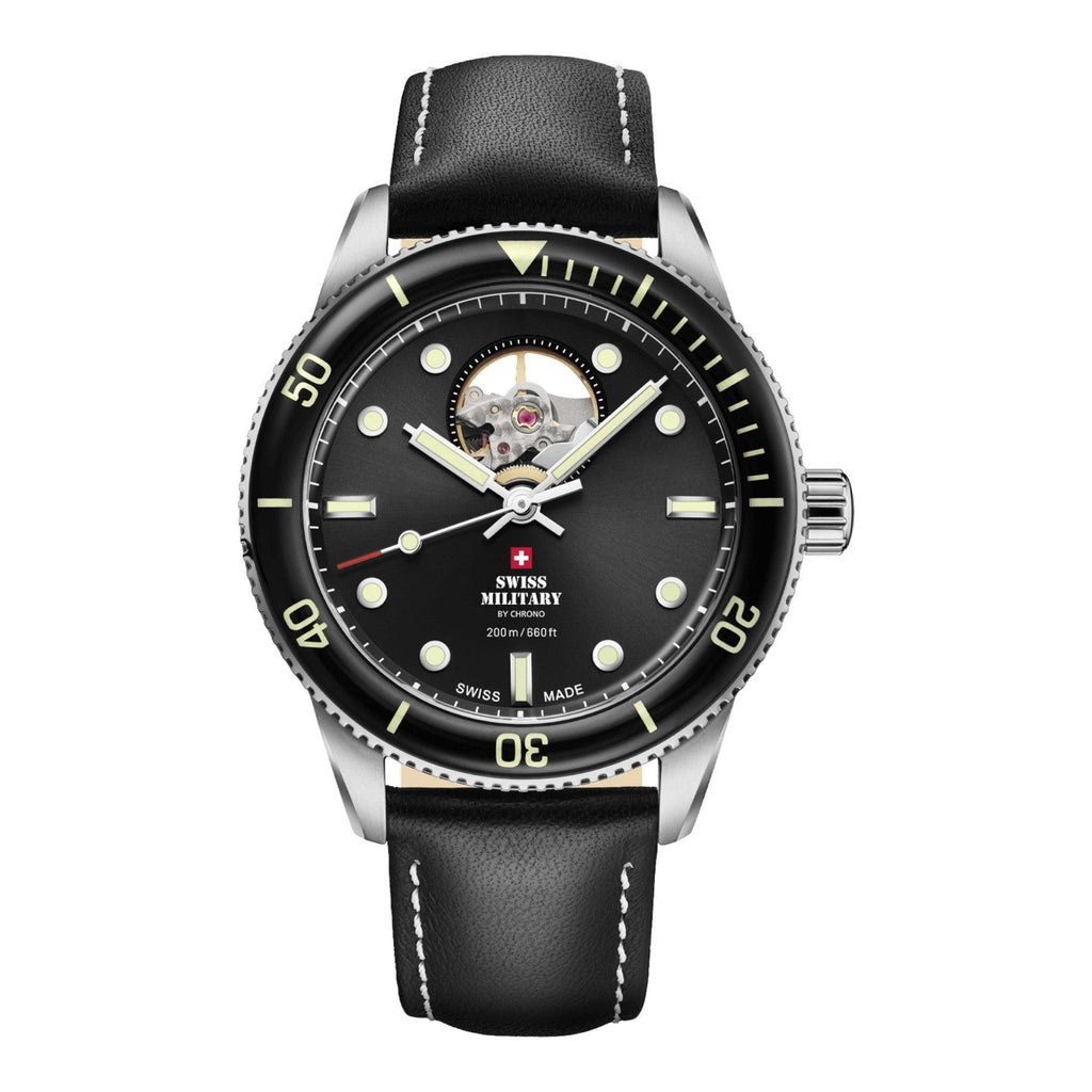 VOGTIME-SWISS-MILITARY-BY-CHRONO-SPECIAL EDITIONS - AUTOMATIC- 41.5 mm - 200m - coeur ouvert - SMA34106.15
