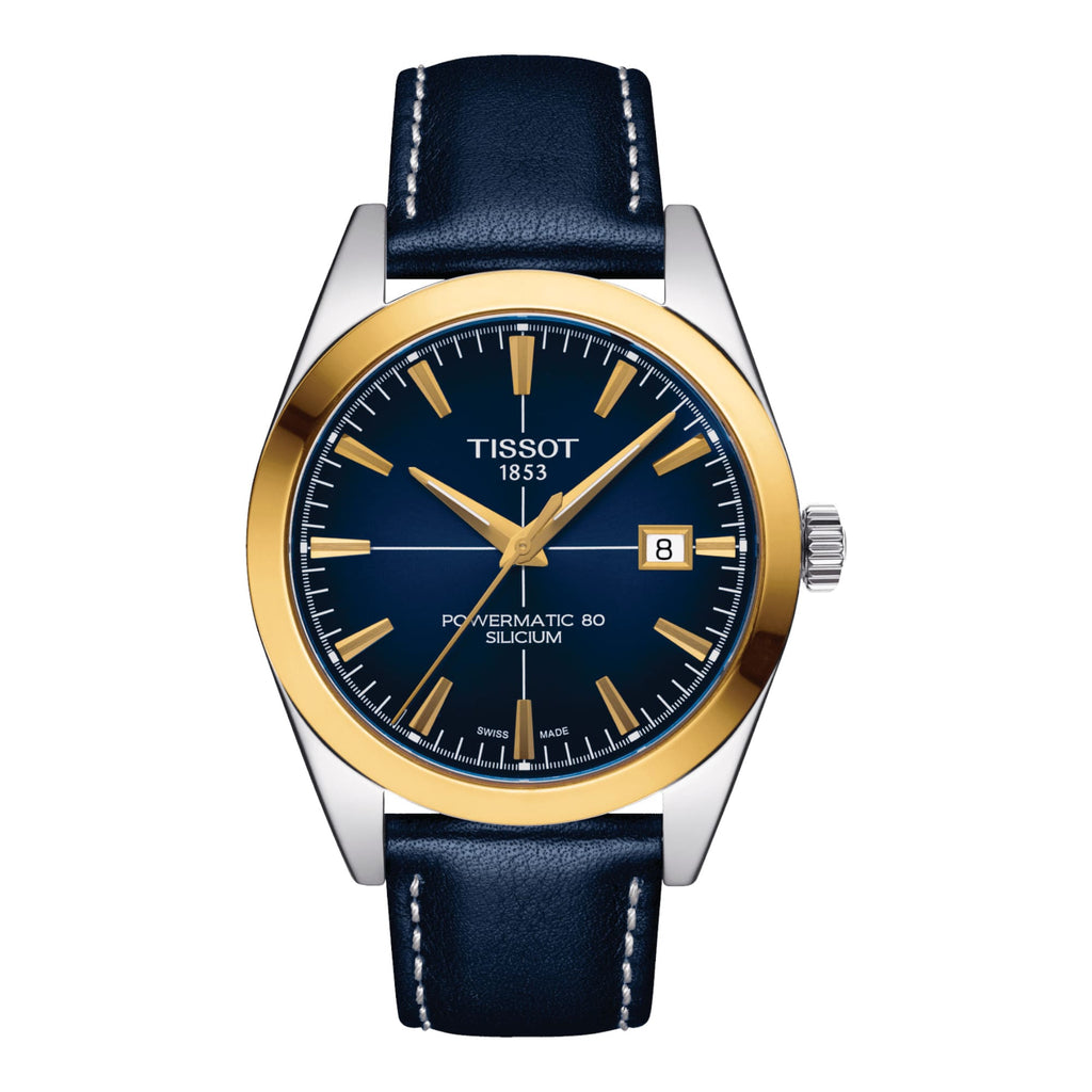 VOGTIME-TISSOT-Montres T-GOLD - GENTLEMAN POWERMATIC 80 SILICIUM 18K GOLD -T927.407.46.041.01