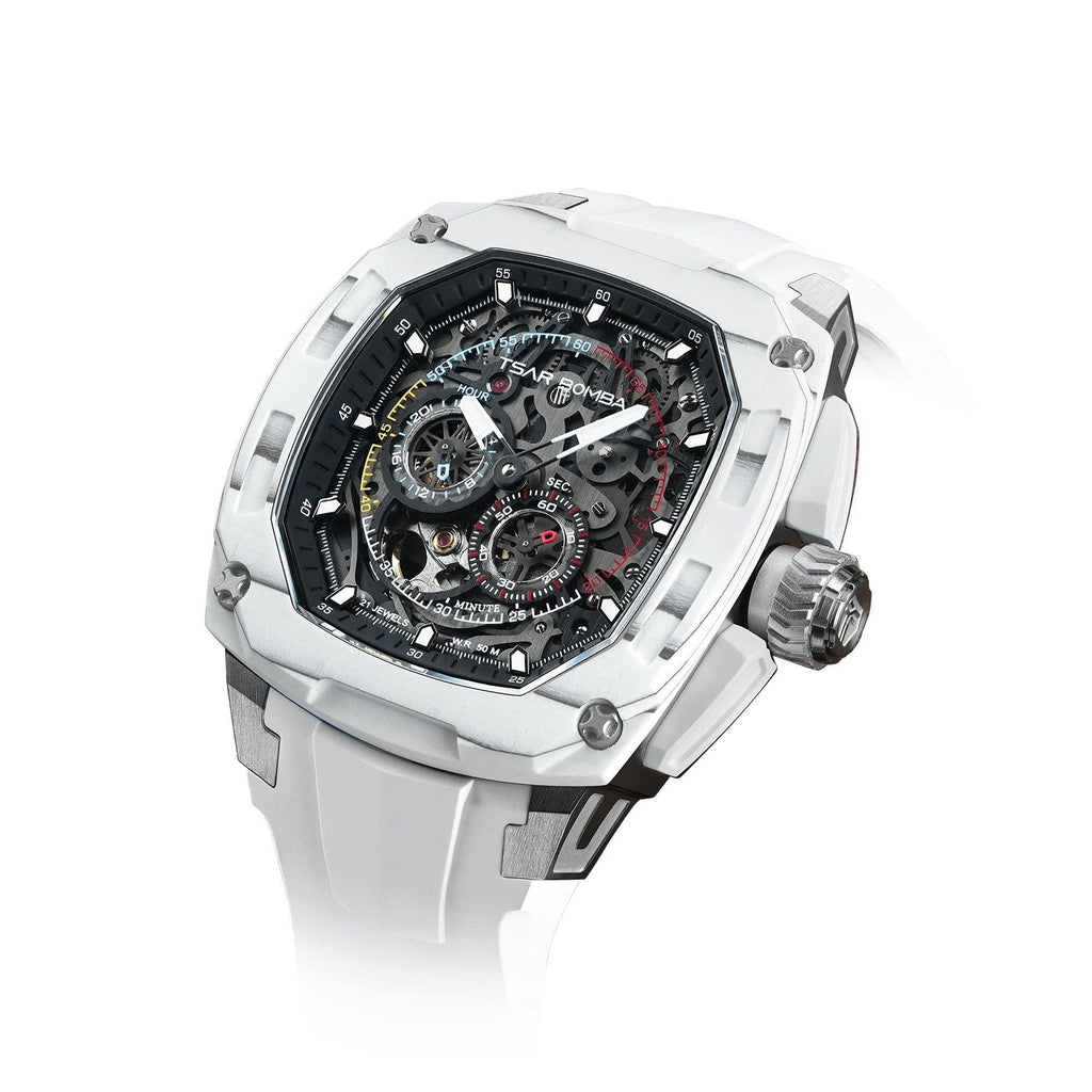 VOGTIME-TSAR-BOMBA-Dark Matter Series 1 - Interchangeable Automatic Watch - TB8601-02-White Set
