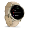 Venu® 4 - 41 mm  Lunar Gold avec bracelet en silicone ivoire et bracelet en cuir beige - 010-03013-03