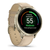 Venu® 4 - 41 mm  Lunar Gold avec bracelet en silicone ivoire et bracelet en cuir beige - 010-03013-03