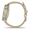 Venu® 4 - 41 mm  Lunar Gold avec bracelet en silicone ivoire et bracelet en cuir beige - 010-03013-03