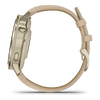 Venu® 4 - 41 mm  Lunar Gold avec bracelet en silicone ivoire et bracelet en cuir beige - 010-03013-03