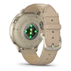 Venu® 4 - 41 mm  Lunar Gold avec bracelet en silicone ivoire et bracelet en cuir beige - 010-03013-03