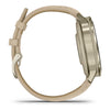 Venu® 4 - 41 mm  Lunar Gold avec bracelet en silicone ivoire et bracelet en cuir beige - 010-03013-03