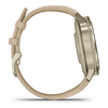 Venu® 4 - 41 mm  Lunar Gold avec bracelet en silicone ivoire et bracelet en cuir beige - 010-03013-03