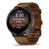 Venu® 4 - 45 mm  Gray avec bracelet en silicone noir et bracelet en cuir marron - 010-03014-03