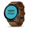 Venu® 4 - 45 mm  Gray avec bracelet en silicone noir et bracelet en cuir marron - 010-03014-03