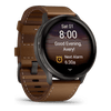 Venu® 4 - 45 mm  Gray avec bracelet en silicone noir et bracelet en cuir marron - 010-03014-03