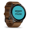 Venu® 4 - 45 mm  Gray avec bracelet en silicone noir et bracelet en cuir marron - 010-03014-03