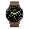 Venu® 4 - 45 mm  Gray avec bracelet en silicone noir et bracelet en cuir marron - 010-03014-03